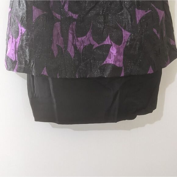 NWT Trina Turk Black and Purple Strapless Mini Dress Y2K Style Size 2 - Picture 4 of 6